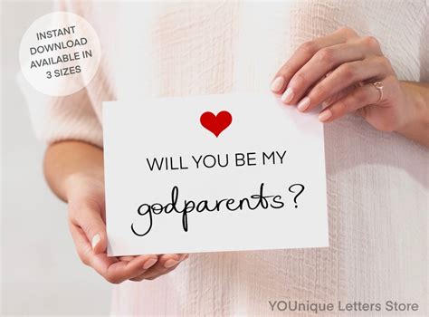 godparents card printable godparent proposal etsy