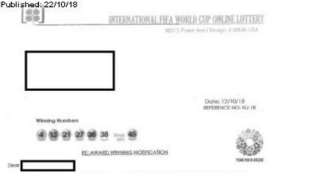 Warning About Fifa World Cup Lottery Scam Targeting Staffordshire