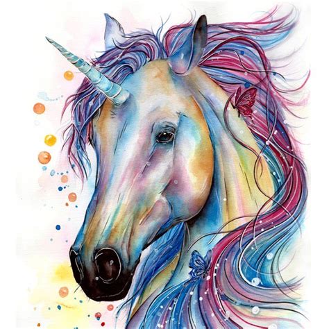 pin  marci   crafty    images unicorn painting