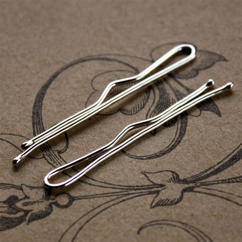 pair  sterling silver bobby pins