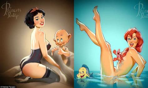 disney princesses re imagined as sexy pin up models by artist andrew tarusov see video