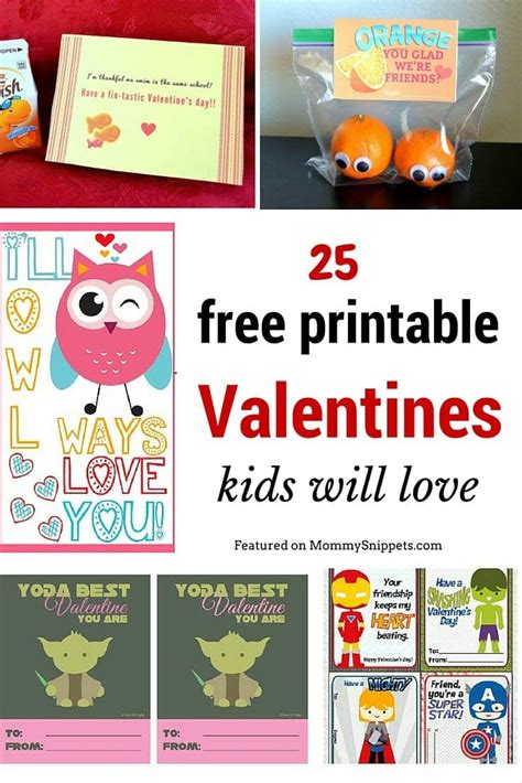 printable valentines kids  love mommy snippets