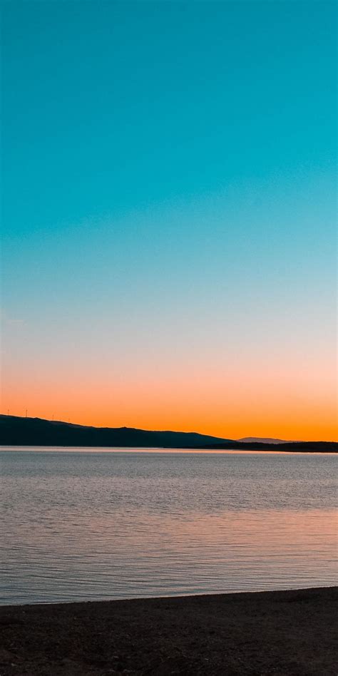 calm and adorable sky lake sunset nature 1080x2160