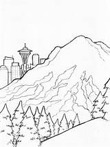 Rainier Mount Mt Drawing Seattle Svg Volcano Mayon Volcanoes Drawings 34kb 800px Washington Outline Getdrawings Keller April sketch template