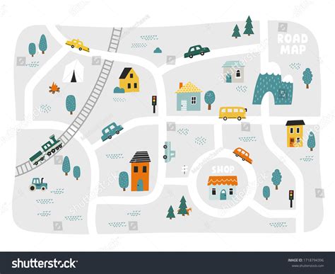 community town map royalty    stock images