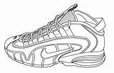 Nike Shoe Drawing Coloring Pages Shoes Sneaker Running Getdrawings sketch template