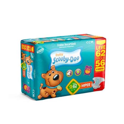 fralda descartavel infantil scooby doo pacotão hiper ccm fralda