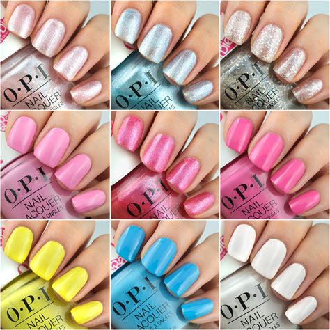 opi opi barbie collection review  swatches  happy sloths