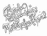 Coloring Pages Humbug Bah Cussing Adult Motherfucker Quote Template sketch template