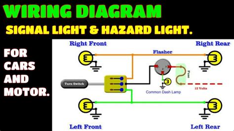 signal light  hazard light wiring diagram troubleshoot  repair youtube