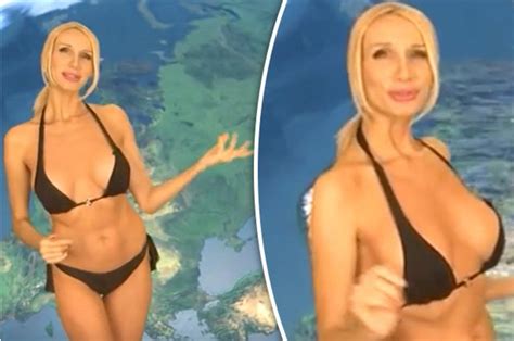 Tv News 2017 Hot Weather Girl Shows Off Boobs On