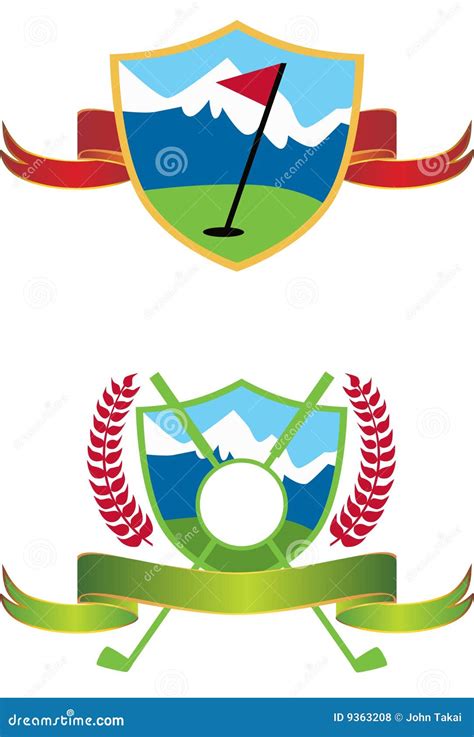 golf logos stock vector illustration  isolated putting