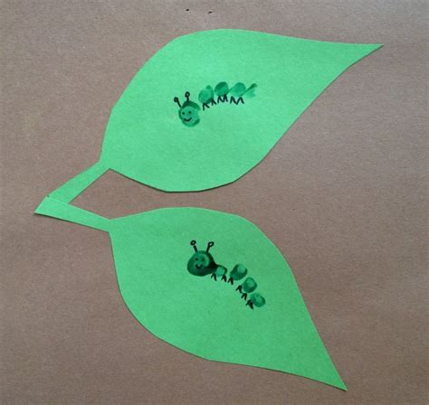 toe print caterpillars handprint art footprint art spring preschool