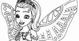 Sofia Coloring First Butterfly Pages Princess Amber Costume sketch template