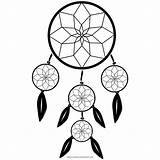 Coloring Dreamcatcher Easy sketch template