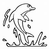 Dolphin Pulando Golfinho Colorir Golfinhos Tudodesenhos Coloringhome sketch template
