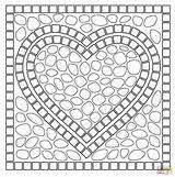 Hearts Valentine sketch template