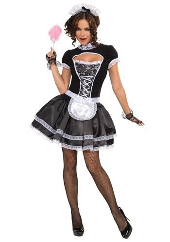 Fantasia De Empregada Doméstica Feminina Adult French Maid Costume