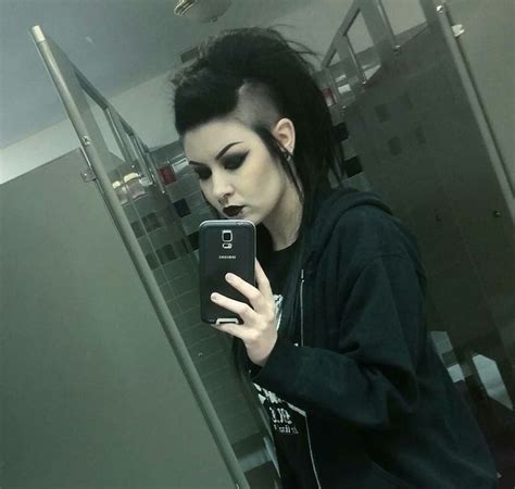 Long Hair Shaved Sides Long Mohawk Gothic Punk Hairstyles
