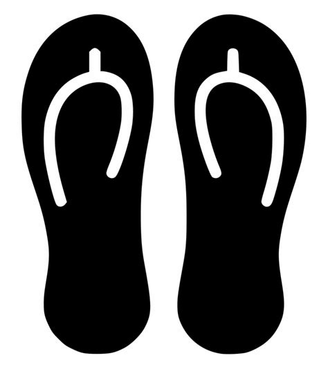 flip flop clip art black  white