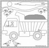 Truck Coloring Dump Vehicles Enchantedlearning sketch template