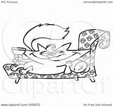 Spoiled Cat Cartoon Wine Toonaday Outline Illustration Royalty Rf Clip Leishman Ron 2021 sketch template