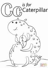 Coloring Letter Caterpillar Pages Printable Preschool Supercoloring Alphabet Words Work sketch template