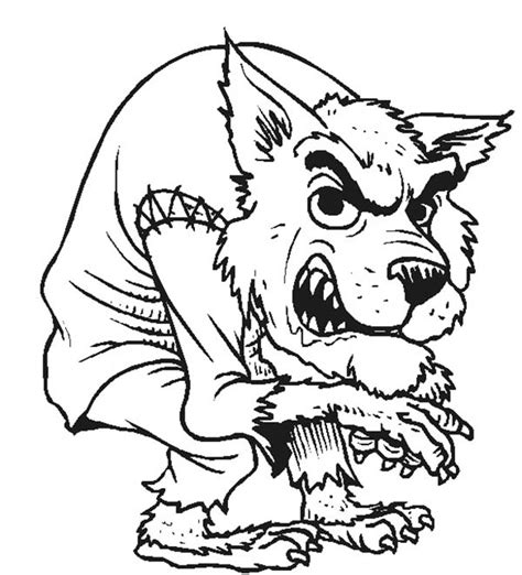 halloween werewolf coloring page coloring sun coloring pages