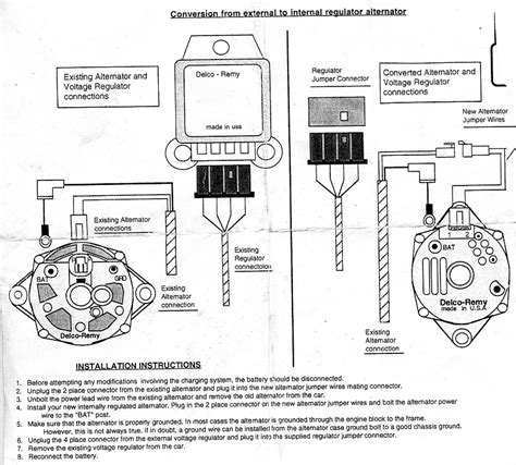 delco alternator external regulator wiring diagram