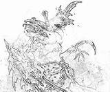 Diablo Demon Vessel Skeleton King Coloring Pages Printable Fujiwara Yumiko sketch template