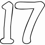 17 Number Numbers Pages Coloring Printable Printables Colouring Color Preschool Calcium sketch template
