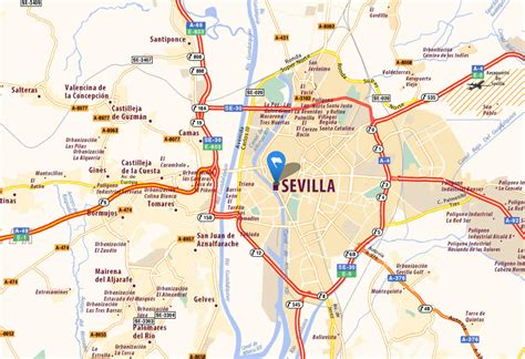 Sevilla Map and Sevilla Satellite Image