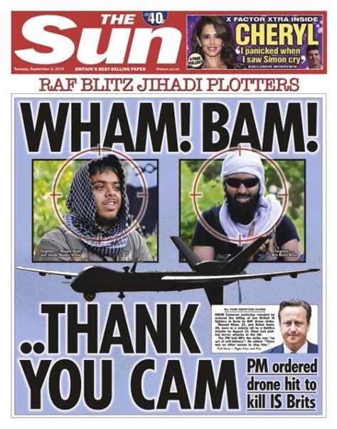 the sun and daily mail slammed for glorifying cameron s drone strikes