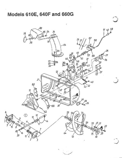 mtd snowblower parts diagram exploded view