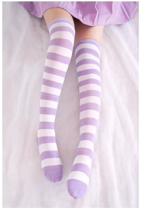 Free Shipping Fashion Cosplay Stripes Stockings Cute Stockings