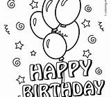 Coloring Balloons Pages Printable Party Getcolorings Birthday sketch template