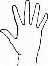 Outline Clip Blank Royalty Vector Hand Handprint sketch template