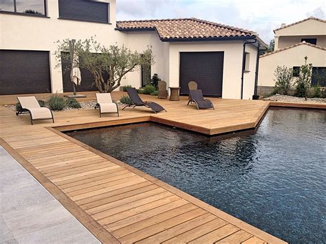 piscine terrasse bois terrasse piscine bois pas cher idees conception jardin idees