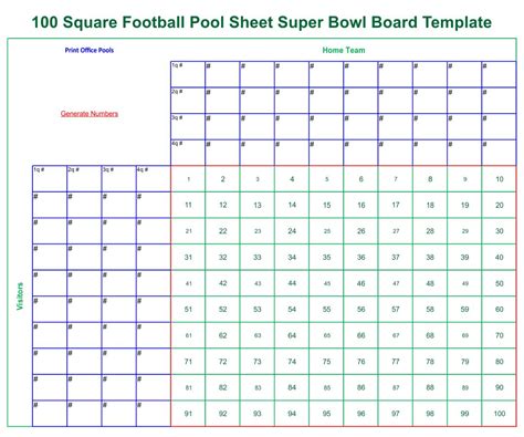 printable office football pools printable templates