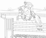 Jumping Realistic Lineart Pferde Springreiten Cheval Coloriages Coloringhome Rider Malvorlagen Saut Chevaux Lines Malen Crafter Lernen Dressur Pferdebilder Reit Livres sketch template