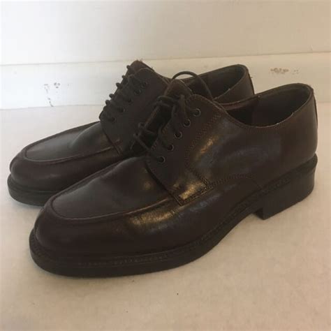 Bill Blass Men S Sz 8 5 Brown Leather Dress Casual Lace Up Oxford Shoes