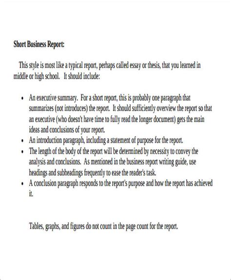 business report writing samples templates   ms word