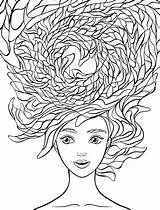 Coloring Pages Crazy Hair Adult Wacky Long Nerd Animal Adults Printable Girl Beautiful Color Getcolorings Nerdymamma Wednesday People Kids Sheet sketch template