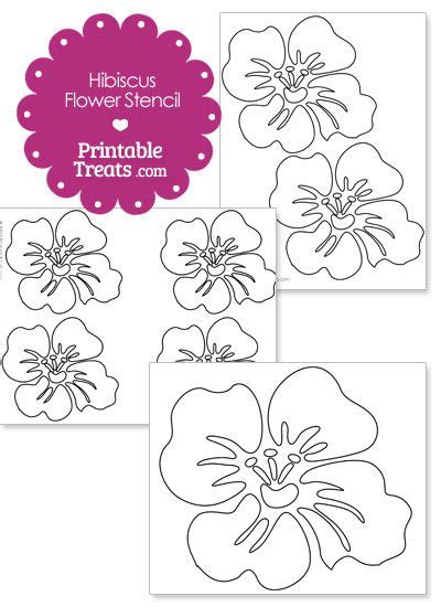 printable hibiscus flower stencil flower stencil card patterns hibiscus