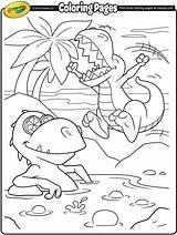 Crayola Coloring Pages Rex Cartoon Dinosaur Colouring Kids Tyrannosaurus Trex Animal Printable Sketch Summer Choose Board sketch template