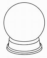 Globe Snow Coloring Template Clipart Snowglobe Pages Globes Christmas Outline Winter Easy Printable Drawing Blank Clip Colouring Crafts Snowglobes Kids sketch template
