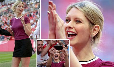 Fa Cup Final Countdown S Rachel Riley Flashes The Flesh As She Mingles