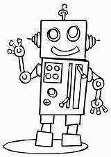 Coloring Pages Robot Robots Sketch Robotics sketch template