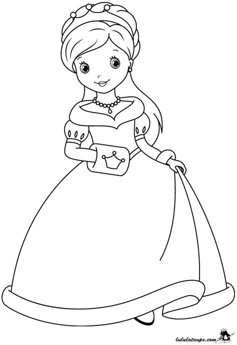coloriage  imprimer une jeune princesse lulu la taupe jeux