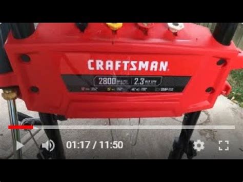 craftsman  psi gas powered pressure washer youtube